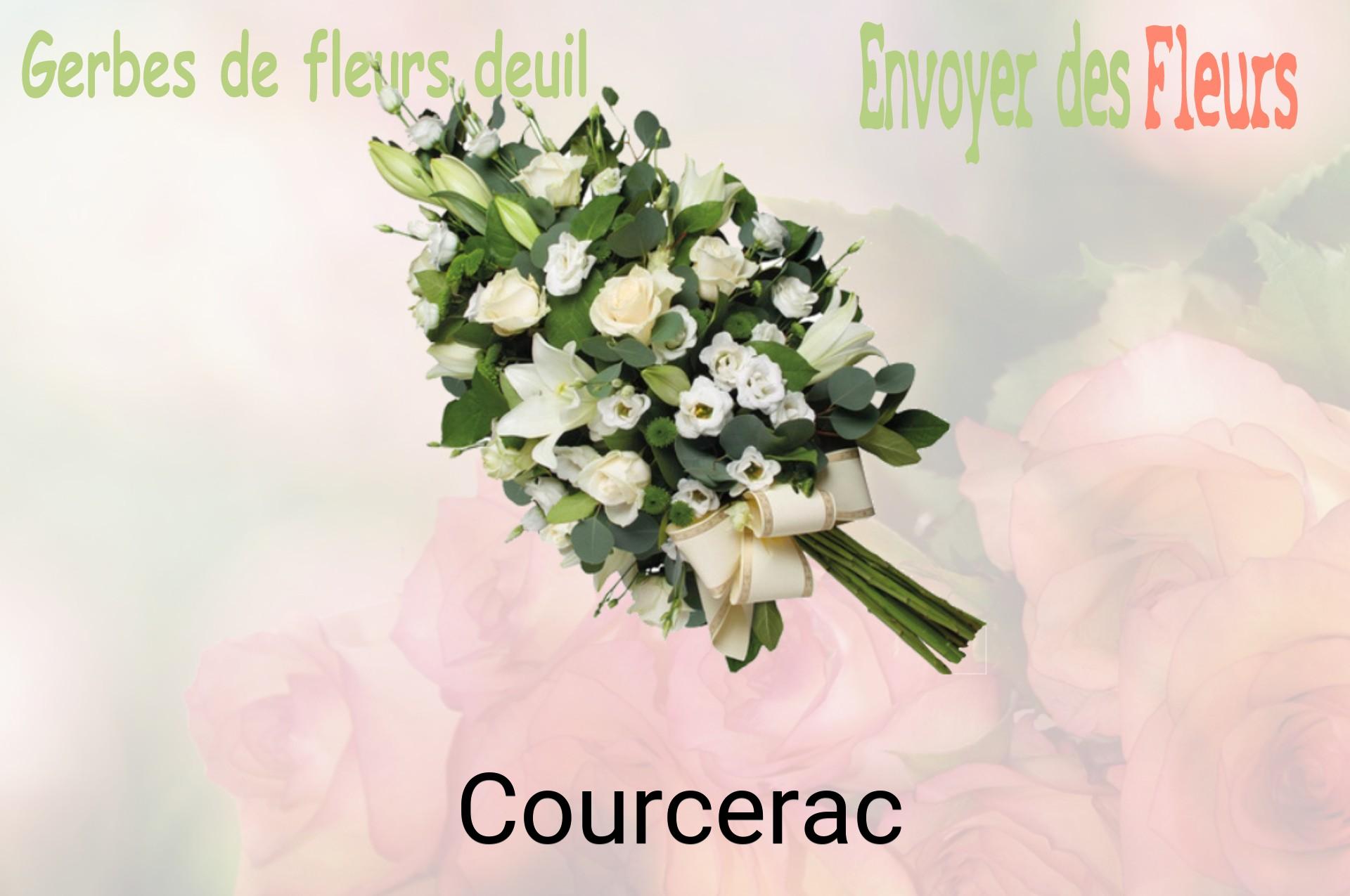 Gerbe de fleurs de deuil livrée à Courcerac